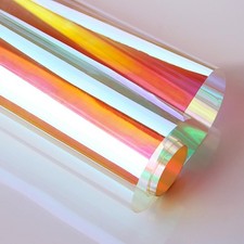 Iridescent Window Film Holographic Window Tint Decorative Dichroic Film Colored