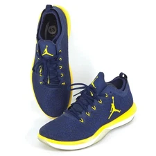 Nike Air Jordan 1 Trainers Men 13 Michigan Colors Athletic Shoes Jumpman 845403