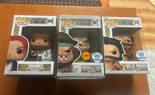 Funko Pop! Lot One Piece Marshall D. Teach Chase, shanks and Gol D. Roger lot