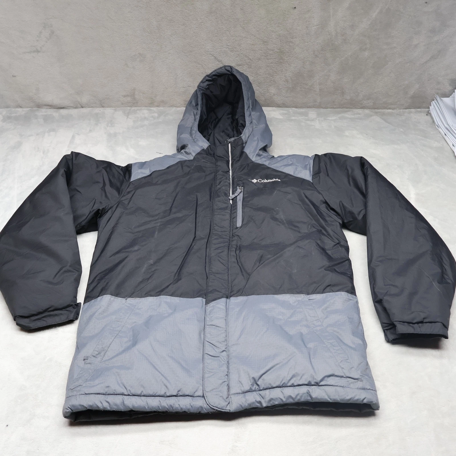 Columbia Jacket Boy Large 14/16 Black Lightning Lift Waterproof Insulated Snow