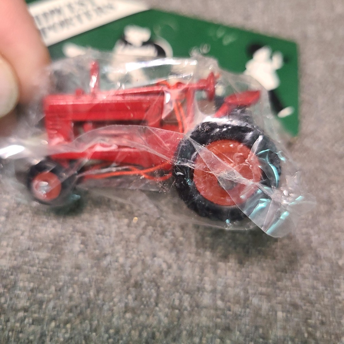 Vintage Midwest Importers Miniature Metal Red Tractor Christmas