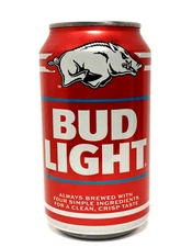 2025 BUD LIGHT - 12 oz Beer Can #881478 - NCAA ARKANSAS RAZORBACKS