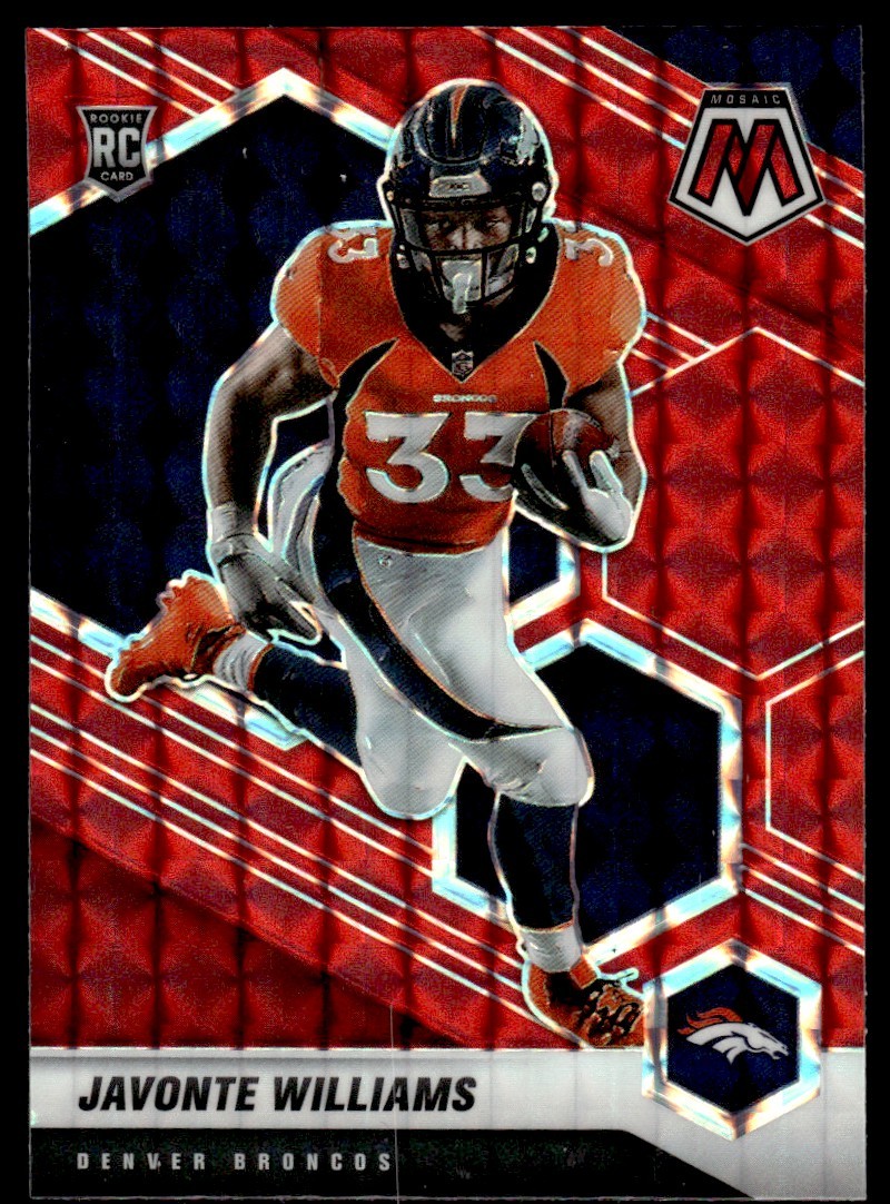 2021 Panini Mosaic Red Javonte Williams RC Denver Broncos #315