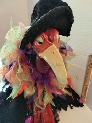 XLarge Vulture Buzzard WITCH Feathers Boa Halloween 19  Purple Orange Black EXC