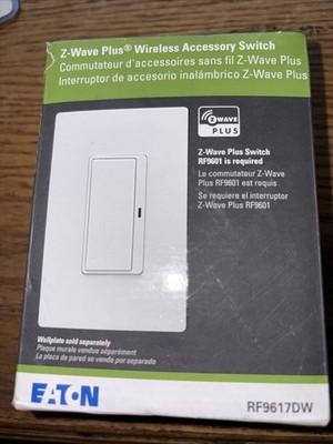 Eaton RF9617DW Z-Wave 15-amp 3-way Push button Plus Wireless Switch