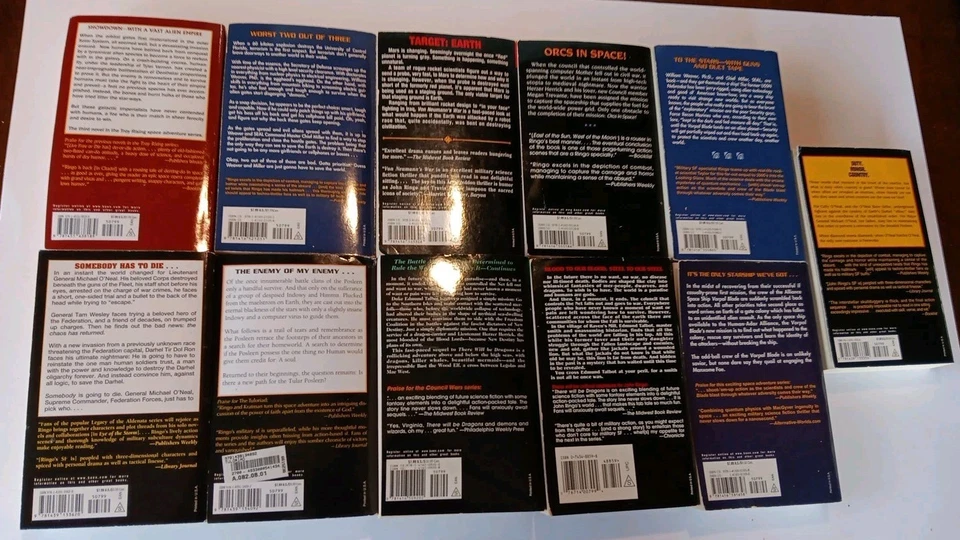 John Ringo 11 Books Lot: Science Fiction, Techno-Thriller, Fantasy, David Weber+ Foto 2 de 4