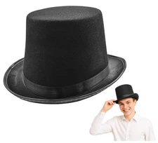 Nicky Bigs Novelties Tall Deluxe Felt Top Hat, One Size