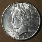 $1 1928-S Peace Silver Dollar Slider AU Detail San Francisco Mint * AvenueCoin