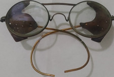 Antique Pince-Nez Eyeglasses with Leather Side Shields Pre-1930