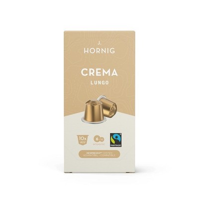 J. Hornig Crema Lungo, Nespresso -kompatible Aluminium-Kaffeekapseln, 80 Stück