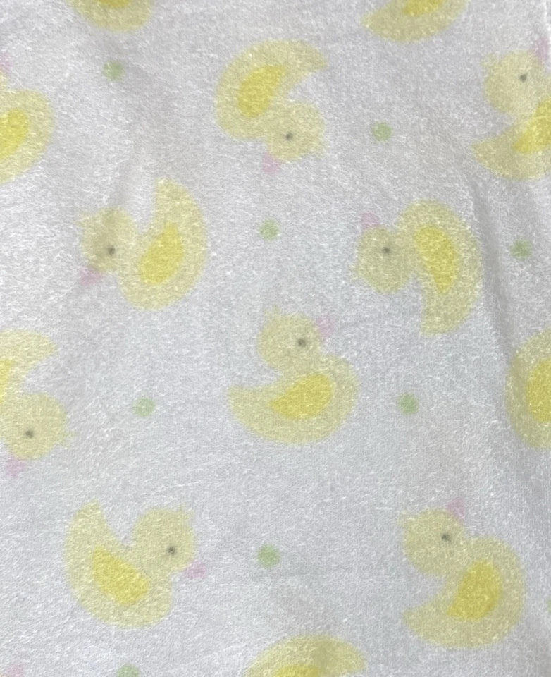 Manta de bebé de lana Honey Bunny amarilla pato verde lunares blanca suave Lovey Foto 3 de 4