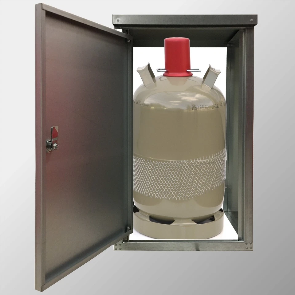 Gasflaschenschrank vollverzinkt 11 kg Gasflaschen o. Rückwand Camping Werkstatt - Bild 3 von 3