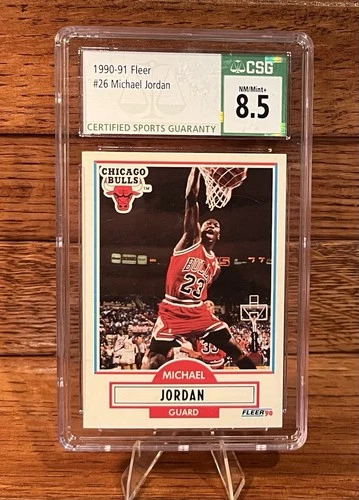 MICHAEL JORDAN🔥 1990 Fleer 🏀 NBA Chicago Bulls🔥💎 GRADED MINT+💎 INVESTMENT📈