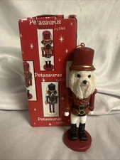 E & S PETASAURUS MALTESE  NUTCRACKER ORNAMENT