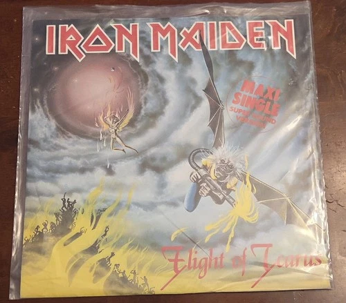 IRON MAIDEN FLIGHT OF ICARUS SUPER SOUND VERSION 1ST GERMAN PRESSING EX VINYL LP