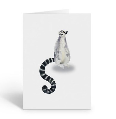 Ringtail Cat Watercolor Note Cards - 10 Cardss - 4.25 x 5.5 inches - B14588