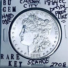 1884 CC BU GEM MORGAN SILVER DOLLAR UNC MS+++ U.S. MINT RARE KEY COIN 2708