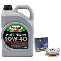 MotoröL Set 10W-40 Meguin 5 Liter + ÖLfilter SH 4765 FüR Mercedes 190 124 T1 Bus