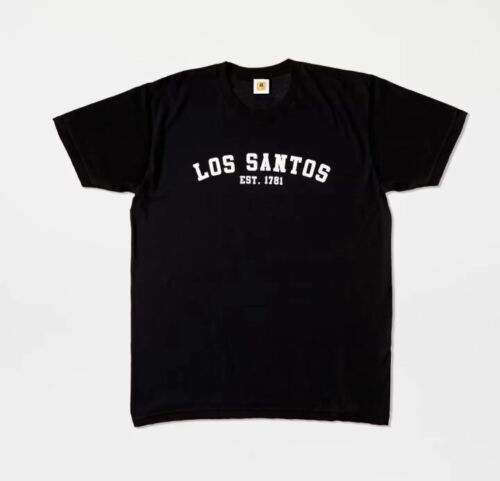 Rockstar GTA Grand Theft Auto Black Los Santos Est. 1781 T-Shirt Size L New - Afbeelding 1 van 4