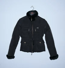 ELISABETTA FRANCHI Womens Celyn B Down Black Jacket Size 42