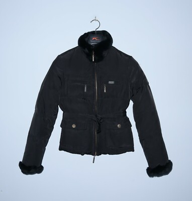 ELISABETTA FRANCHI Womens Celyn B Down Black Jacket Size 42