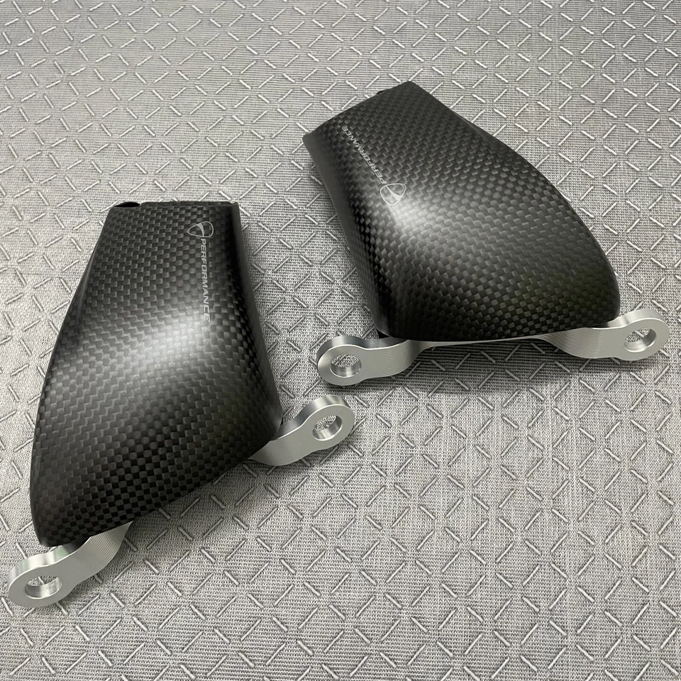Cubierta de radiador de pinza de fibra de carbono mate para DUCATI Panigale/Streetfighter V4 S Foto 3 de 4