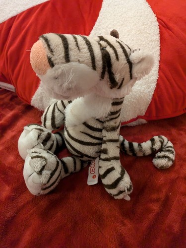NICI WHITE TIGER WILD FRIENDS DANGLER SOFT PLUSH TOY 10" SUPER RARE - Picture 8 of 11