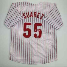 Facsimile Autographed Ranger Suarez Philadelphia Pinstripe Reprint Jersey Men XL
