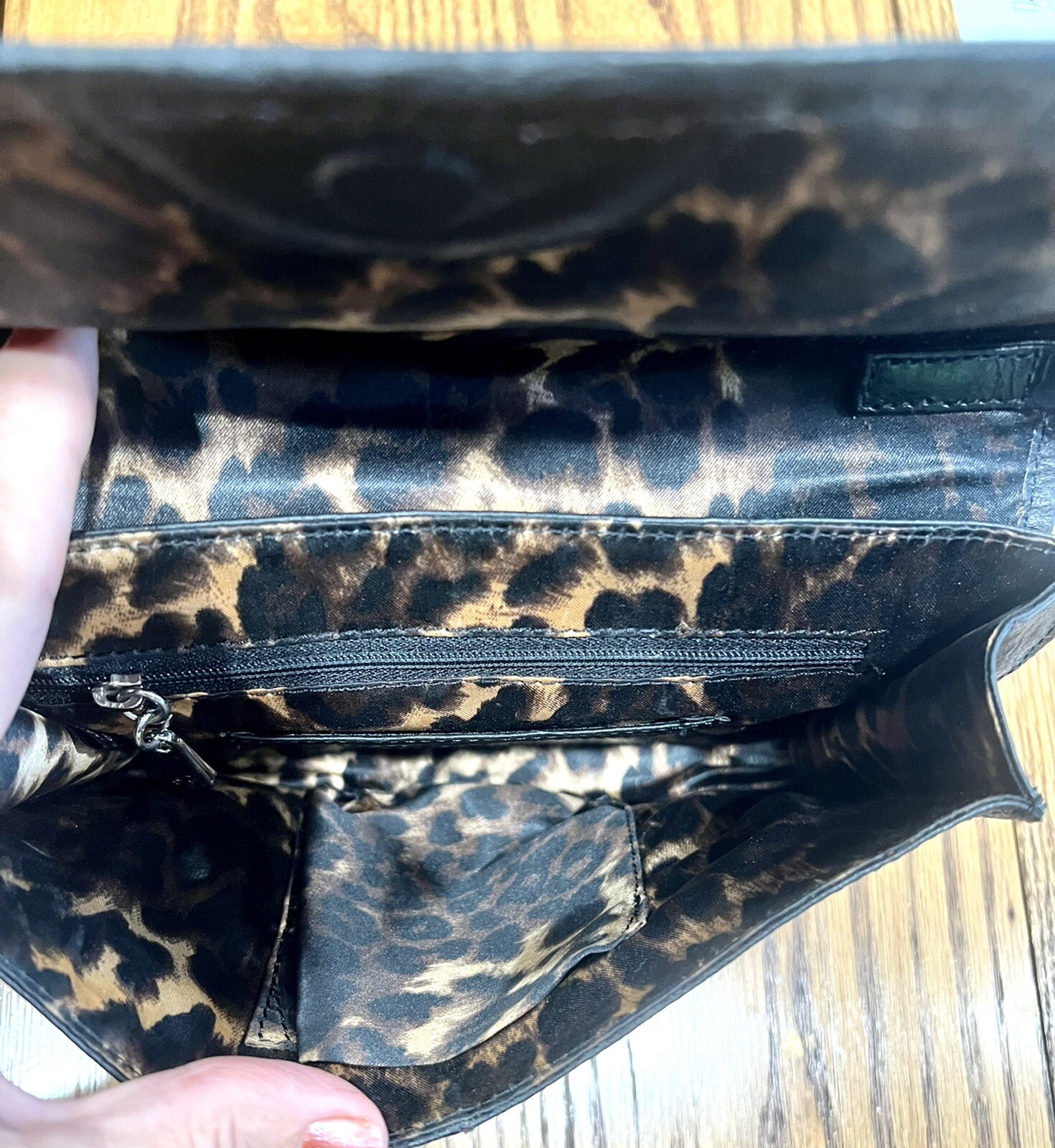 Grace Adele Black Leather Convertible Clutch Shou… - image 9