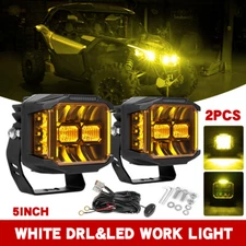2X 5'' Side Shooter LED Work Light Spot Pods DRL ATV Offroad Driving Ditch Lamp