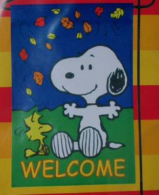 Snoopy Halloween Peanuts Flag Garden 12X18 Small Fall Welcome | eBay