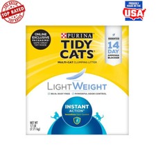 Lightweight Low Dust Clumping Cat Litter 17 Lb Box Instant Action Deodorization