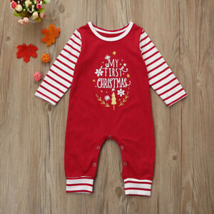 my first christmas baby romper