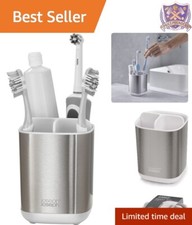 Toothbrush Holder Stainless Steel Small 3 Compartments Quick Dry Bathroom Caddy