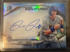 2020 Bowman Chrome Brett Baty AUTO #/50 SSP Prospect Prime Signatures NY Mets