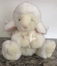 RUSS BERRIE PRAYER Lamb Blessings w/ Angel Wings w/ CROSS Plush Stuffed Animal