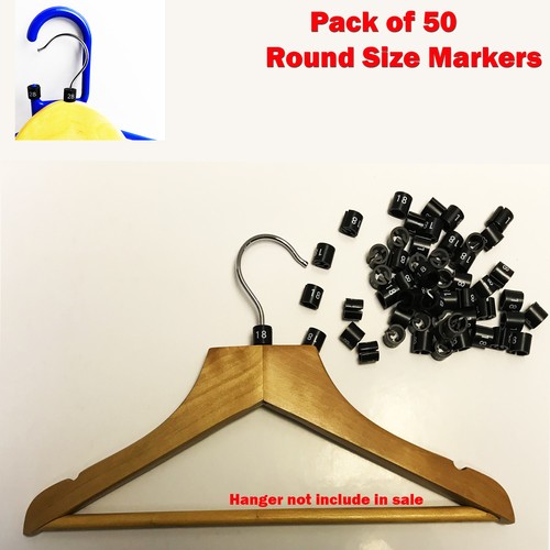 50 NEW SIZE CUBES FOR GARMENT CLOTHES MARKER PACK FOR HANGER SIZE DISPLAY - Picture 43 of 50
