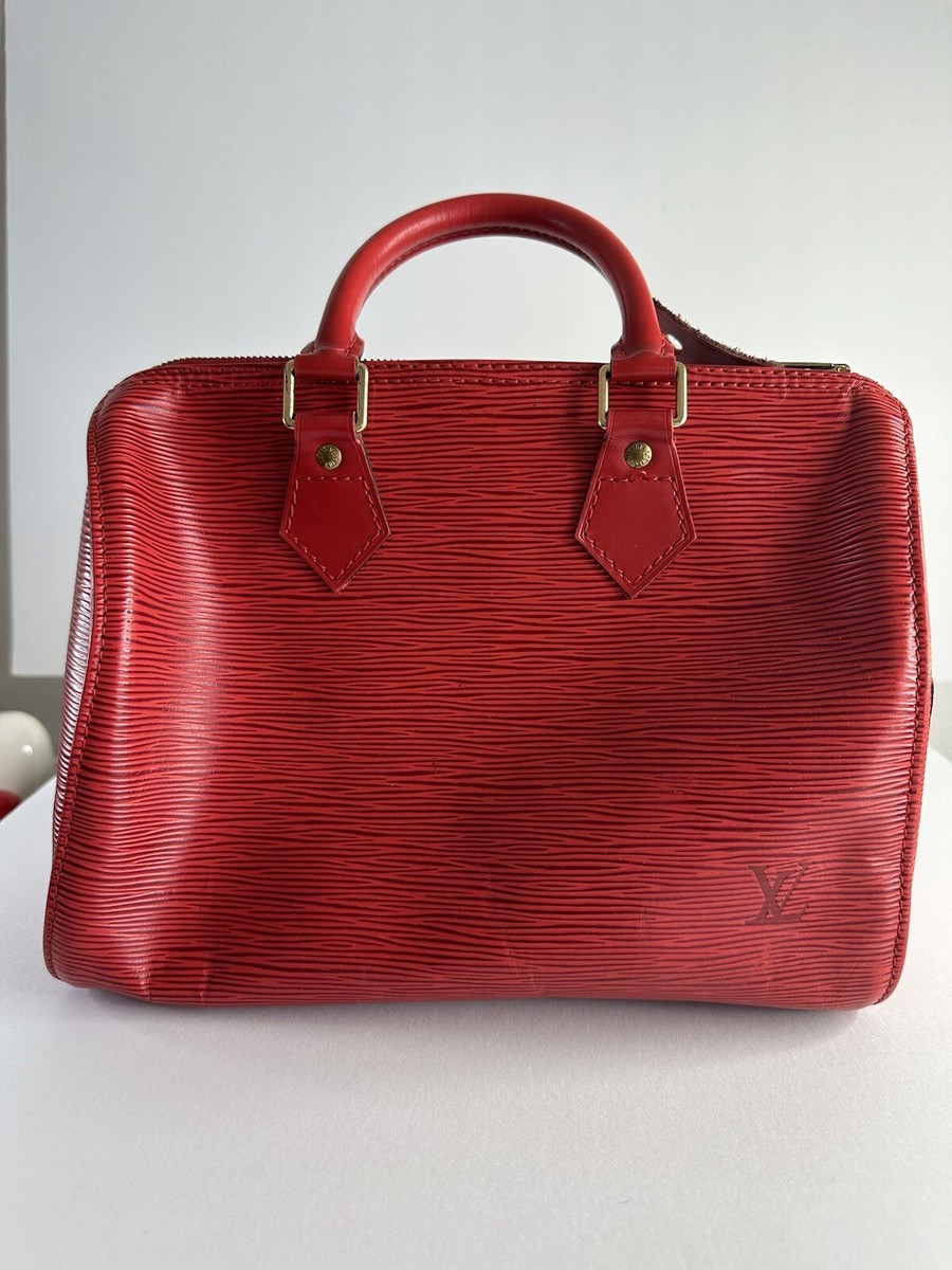 【希少】 LOUIS VUITTON Epi Leather Speedy 25 Vintage バッグ Authentic Louis Vuitton Epi Leather Speedy 25 in Red | eBay