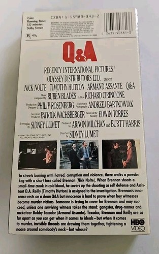 Q & A VHS SEALED Watermarks HBO Video Nick Nolte Timothy Hutton Armand Assante - Picture 3 of 9
