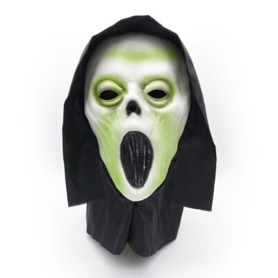 SCREAMMASKE MIT KAPUZE Halloween Karneval Fasching Gespenst Geister Kostüm Maske