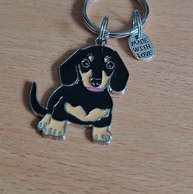 Super entzückender Schlüsselanhänger ''Wursthund'' Bagcharm nützlich Dackelliebhaber Geschenk  