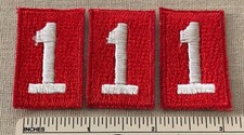 NOS Vintage TROOP 111 Boy Scouts of America Red White Unit Number PATCHES 1 11