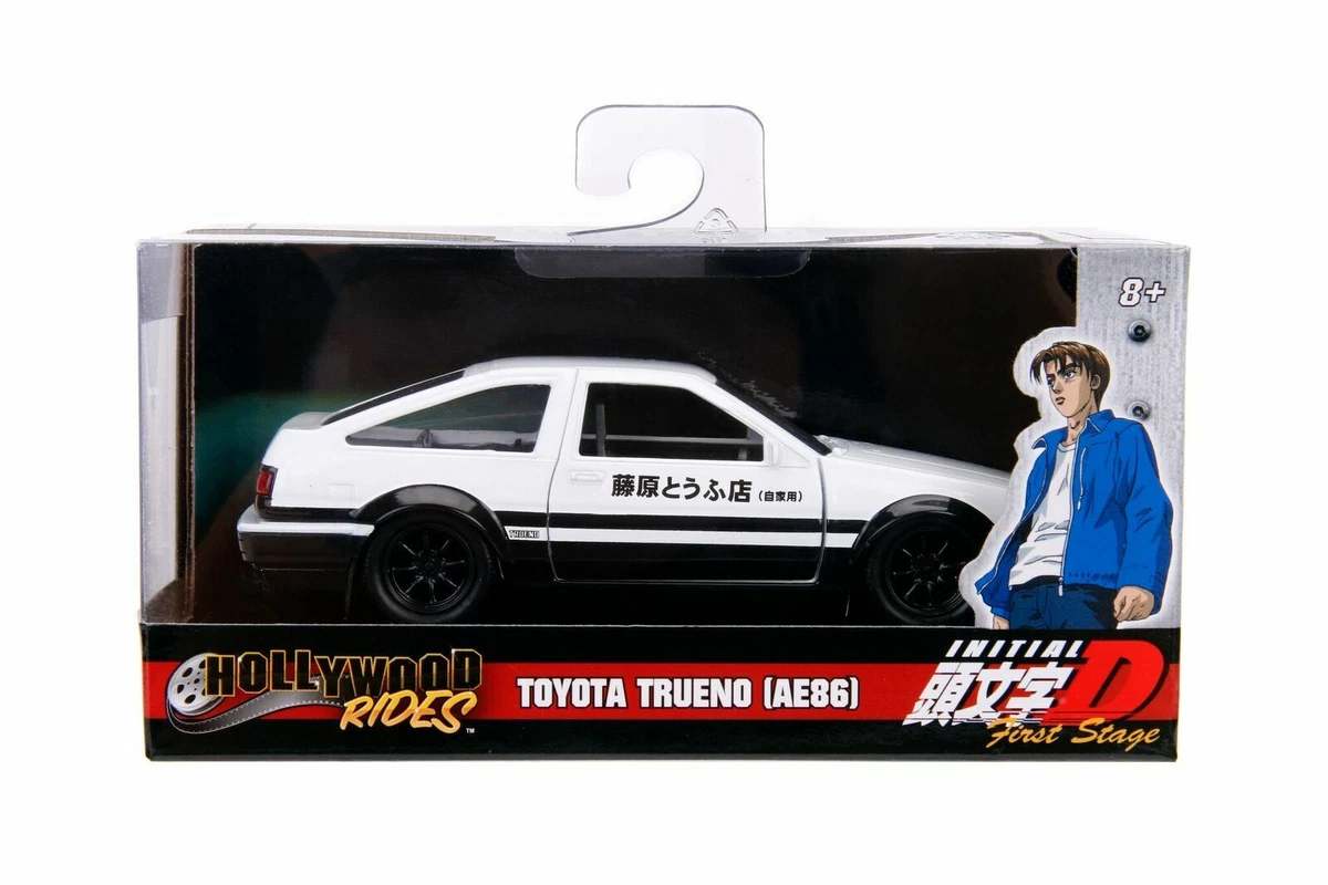 JADA HOLLYWOOD RIDES INITIAL D 1986 TOYOTA TRUENO AE86 WHITE 1 32
