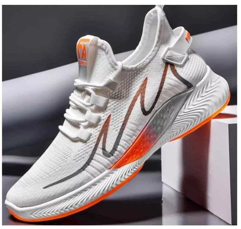 Brand New Quality Running Shoes White Orange eBay