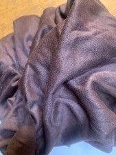 Remnant Rich Chocolate Brown Suede Fabric - 20 X 60 Wide