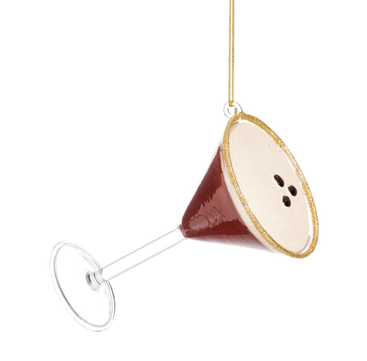 Sass & Belle Espresso Martini Cocktail Novelty Glass Christmas Tree Decoration