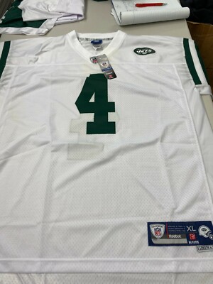 FAVRE # 4 NEW YORK JETS STITCHED EQT WHITE XXLARGE REEBOK JERSEY