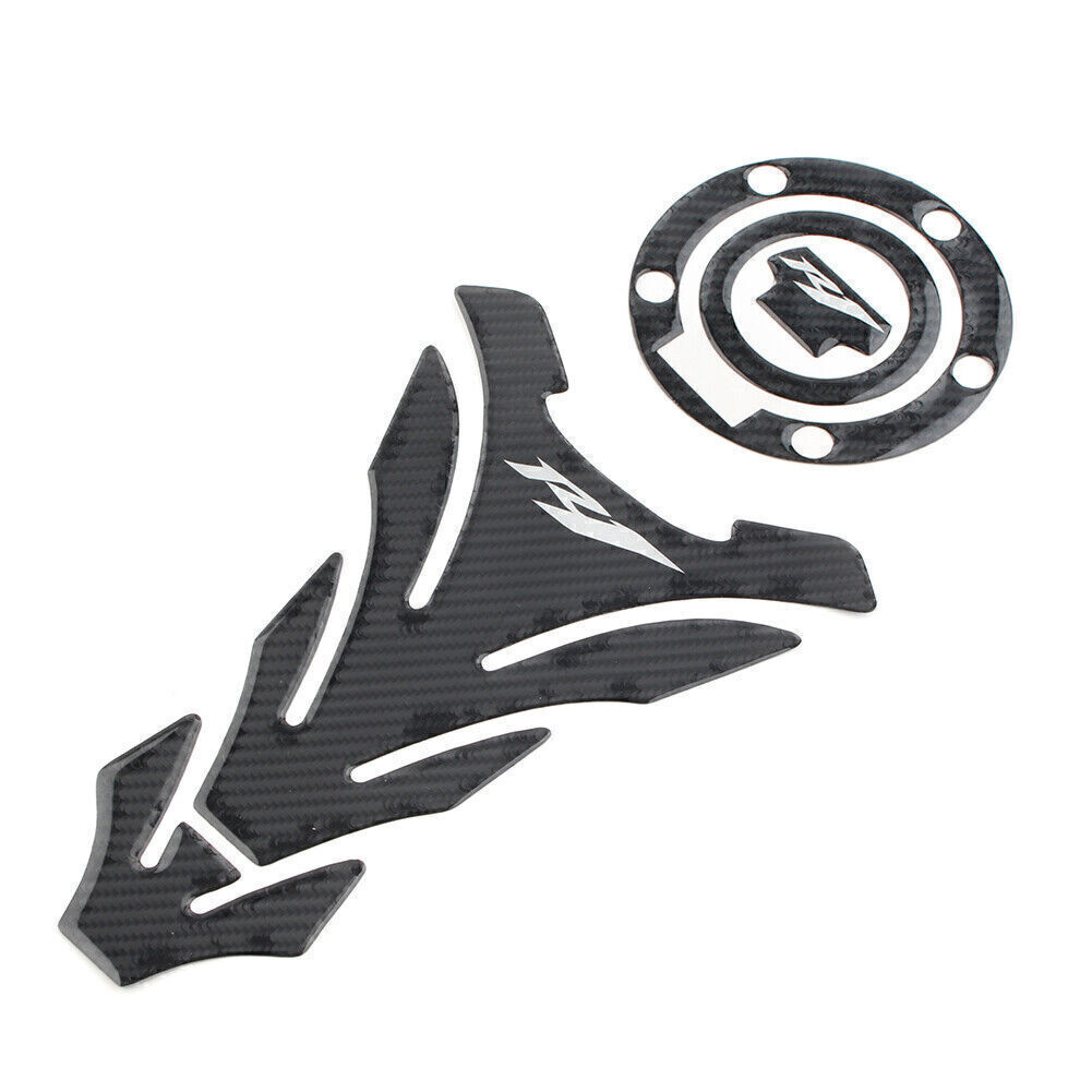 Carbon Fiber Gas Cover Decal Fuel Tank Pad Stick Fit Yamaha YZF1000 YZF