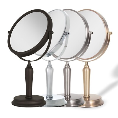 Zadro Dual Vanity Makeup Mirrors with 10X/1X Magnifications and Swiveling Head