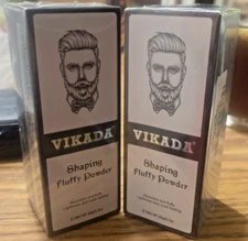 2x Lot Of TWO Vikada Shaping Fluffy Styling Powder Set Beard Hair Komoto Volume!